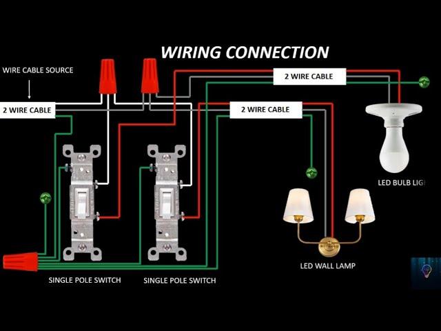 GANGED SINGLE POLE SWITCH | CONTROLLING SEPARATE LIGHT FIXTURE