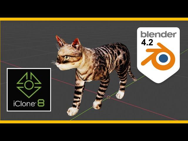 Blender Cat Animation by using iClone 8 | Tutorial #blender #cat #animation #iclone