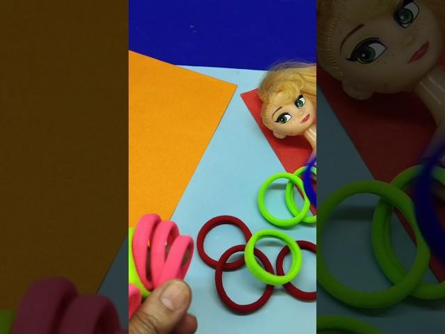 Easy Barbie Doll Dress With Rubber Band Ideas # Hacks #new #shorts #barbie #viral #diy