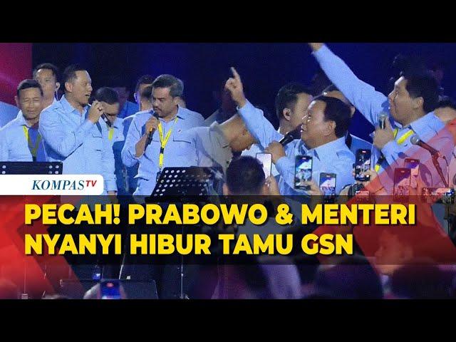 [FULL] Pecah! Prabowo Bareng Menteri Nyanyi Hibur Tamu Acara Gerakan Solidaritas Nasional