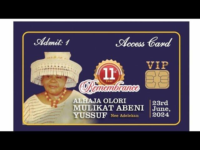 LIVE COVERAGE: Alhaja Olori Mulkat Abeni Yussuf 11th yr REMEMBRANCE WITH K1 DE ULTIMATE ON STAGE