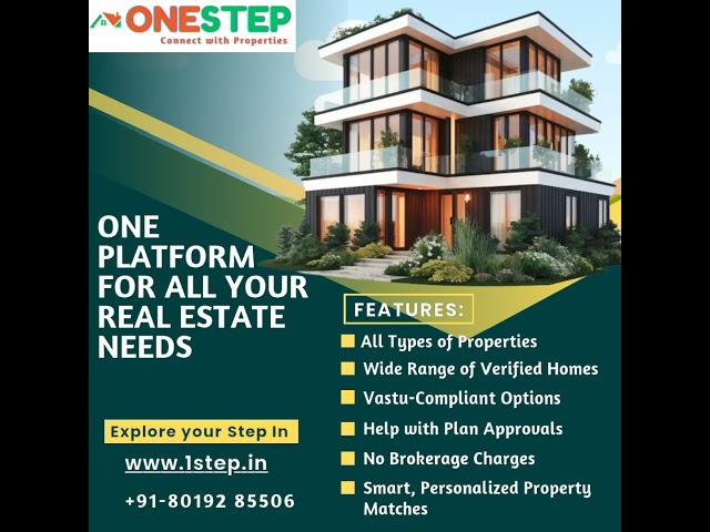 No Brokerage charges for buyers. Create free property listings & Get Free leads @ www.1step.in