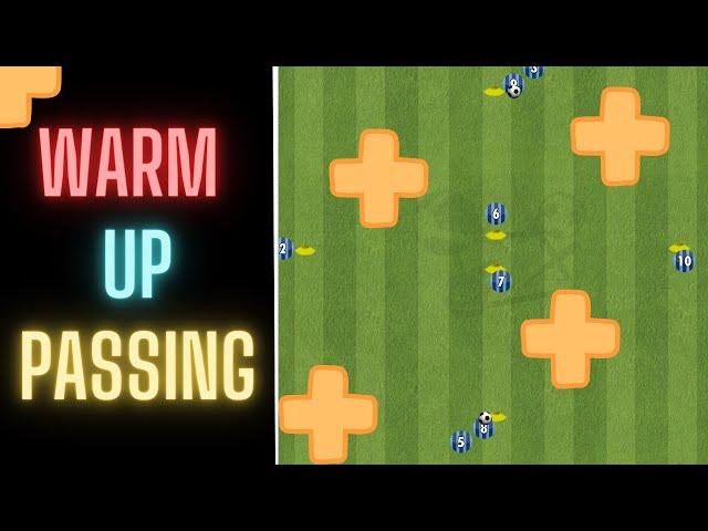 Warm Up Passing | '+' Shape Passing | Football/Soccer