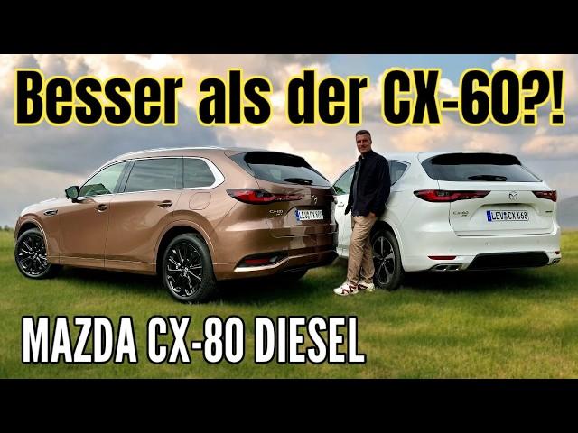 MAZDA CX-80: Vergleich mit CX-60 und erster Test! Diesel | 7-Sitzer | 2024