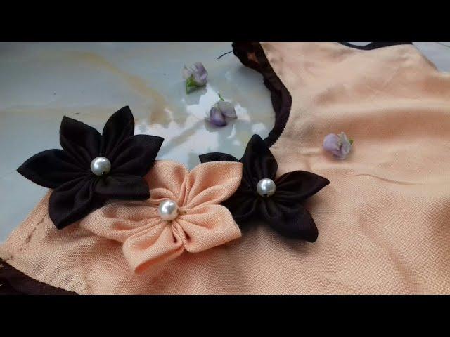 How To Make Flowers : craft |cloth Flowers| tutorial(Diy) for baby dress