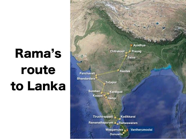 Rama's route to Lanka (Rama vanvas - Ramayan)