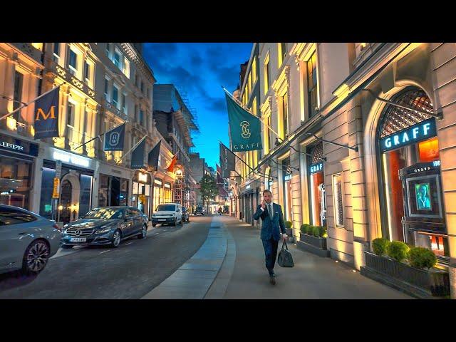 A Night Roaming the Streets of Mayfair, London · Dusk Walk in London · 4K HDR