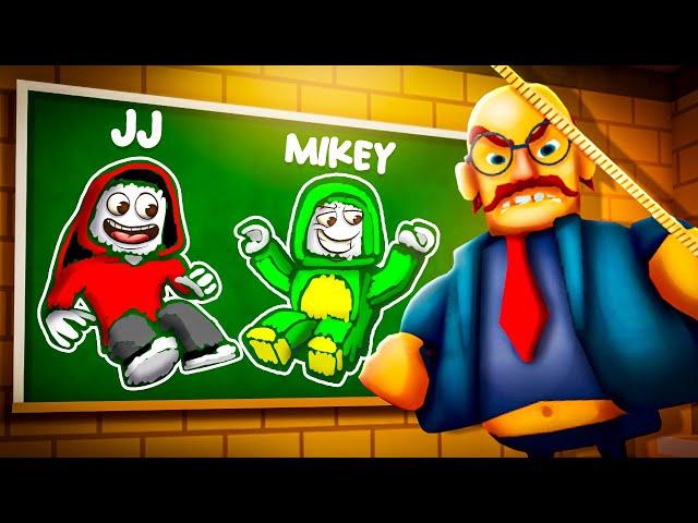 JJ and Mikey Escape From ANGRY TEACHER in Roblox - Maizen