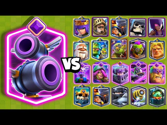 DOUBLE CANNON EVOLUTION vs ALL CARDS | Clash Royale