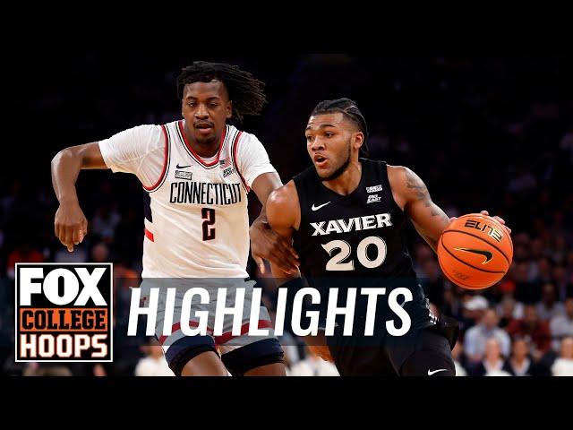 Xavier Musketeers vs. UConn Huskies 2024 Big East Tournament Highlights | CBB on FOX
