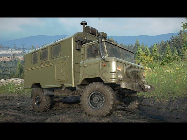 ⭐Pathfinder - GAZ-66 "SHISHIGA" 4x4 | Truck Mod | SnowRunner Steering Wheel Gameplay