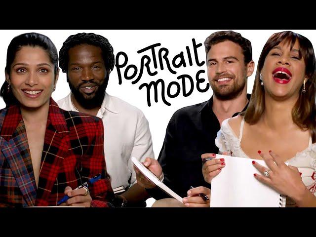 Which Cast Member From 'Mr. Malcolm's List' Is The Best Artist? | Portrait Mode | Harper's BAZAAR