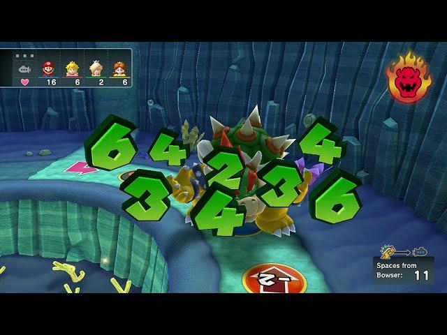 Mario Party 10 - Mario, Peach, Rosalina, Daisy vs Bowser - Whimsical Waters