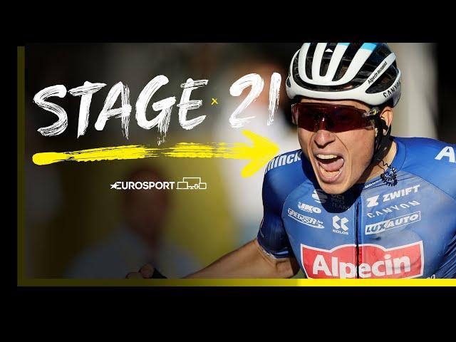 Jasper Philipsen powers to a stunning victory | 2022 Tour de France - Stage 21 Highlights