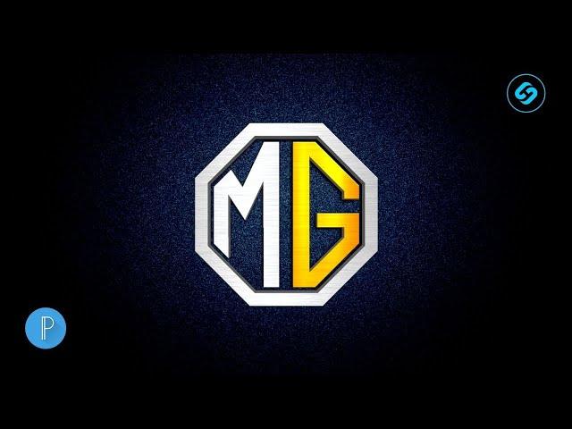 Initial Letter MG logo Design | How to Make 3D logo on PixelLab | MG letter logo