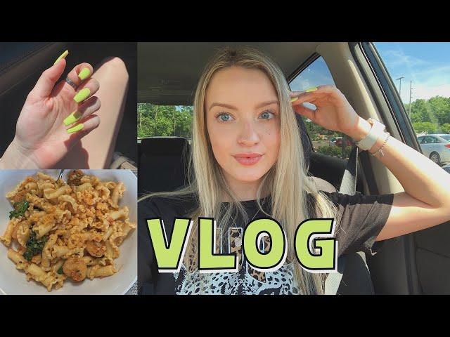 days in my life: mini morning routine, getting nails done & cooking shrimp pasta | tricia marchese