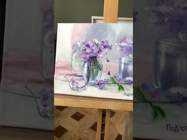 ЦВЕТЫ МАСЛОМ #art #flowers #творчество #художник #shorts