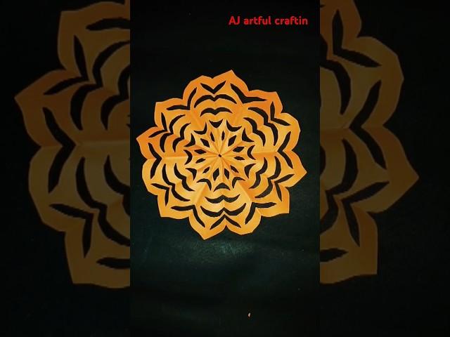 Amazing paper cutting design/easy snowflake cutout /origami craft/ #papertutorial#papercutout