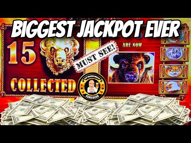 MY BIGGEST JACKPOT on a Buffalo Gold Slot Machine MUST SEE!