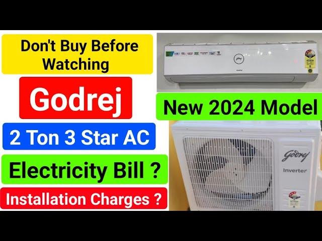 godrej 2 ton 3 star 5 in 1 convertible cooling inverter split ac 2024 Model power consumption