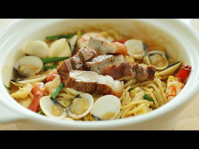 Claypot Fried Hokkien Mee Recipe - 砂煲福建面