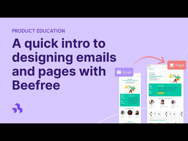 A quick intro to designing emails and pages with Beefree