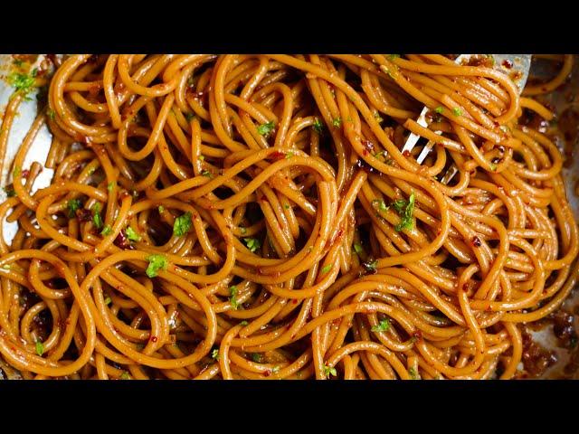 Spicy Spaghetti Pasta Recipe! Easy and Delicious Meal!