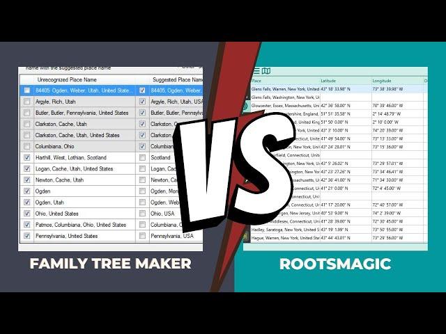 RootsMagic VS Family Tree Maker: Best Place Name Clean Up Tool