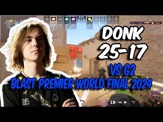 CS2 POV | Spirit donk (26/17) vs G2 (Mirage) @ BLAST Premier World Final 2024