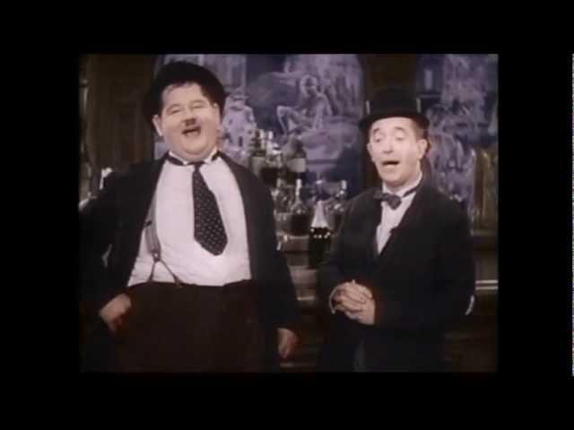 Laurel & Hardy ~ 'The trail of The Lonesome Pine'. (In Colour)