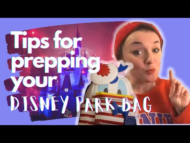 Tips for Prepping Your Disney Park Bag