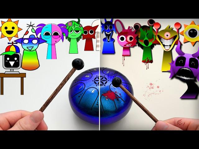 10 Sprunki Mods VS REAL instruments!