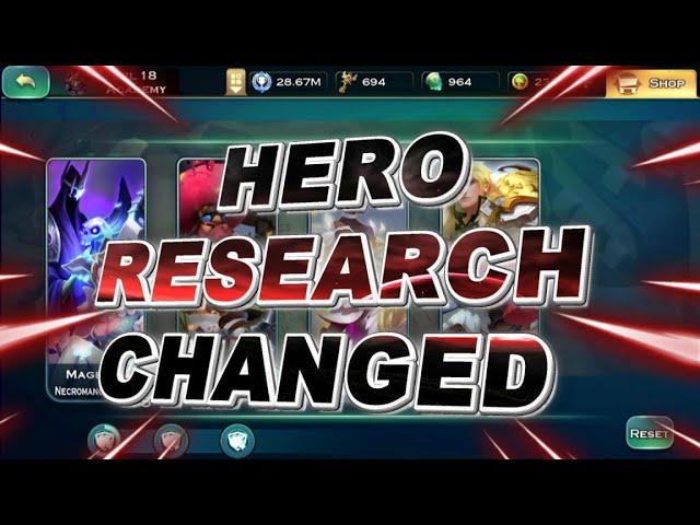 Hero Research Changed  - Art of Conquest