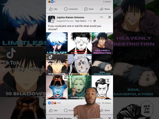 Which JJK Ability Would You Want in Real Life? #jjk #anime #manga #fyp #meme #explore #shorts #reels