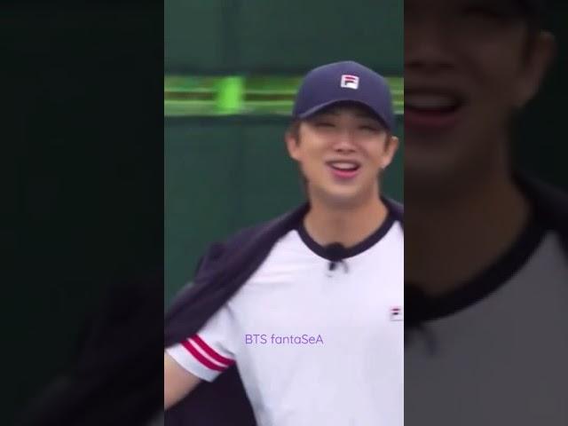 BTS V and Jin sports  playing tennis #btsarmy #v #kimtaehyung #taehyung #btsfantasea #kpop #shorts