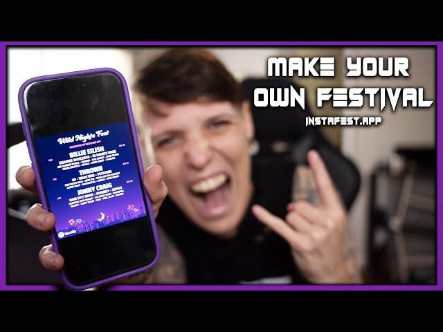 Make Your Own Festival Lineup From Your Spotify! | Instafest.app Walkthrough