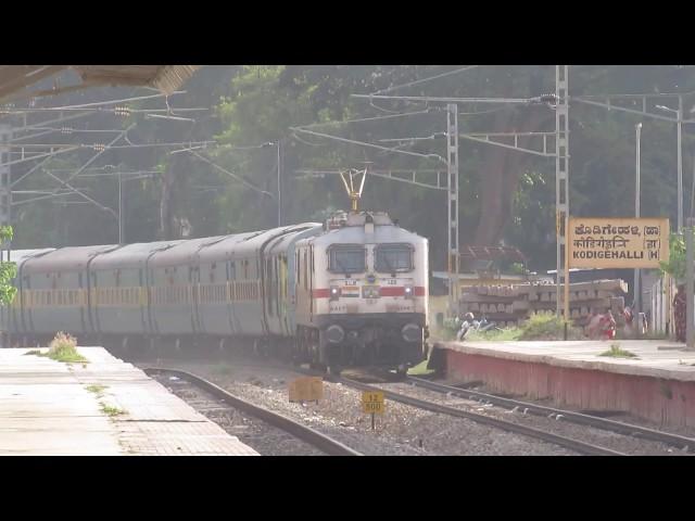 INDIAN RAILWAYS | 12736 YPR-SC Garib Rath Express skips KDGH with LGD WAP-7