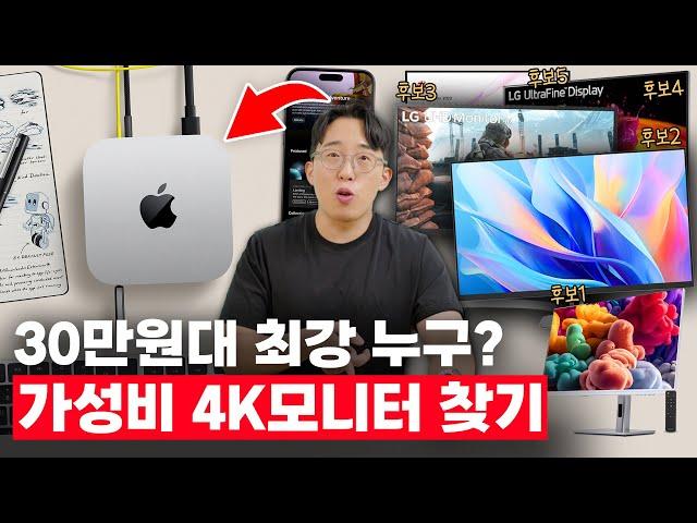 30만원대 입문용 4K 가성비 모니터 고르기! 신형 맥미니에 뭐가 어울릴까?