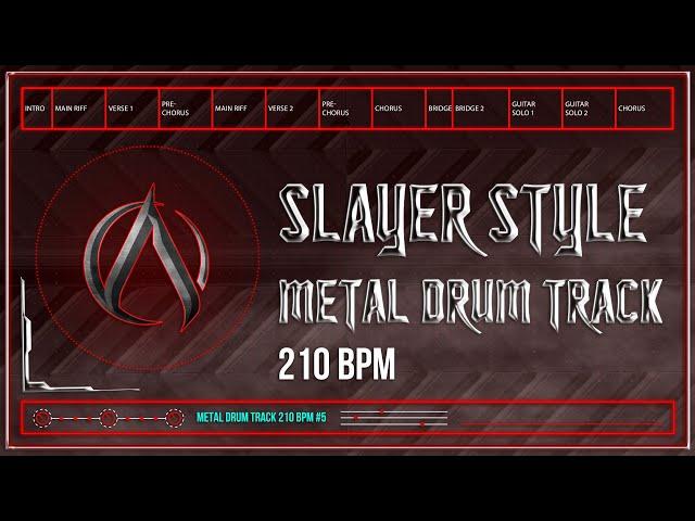 Slayer Style Metal Drum Track 210 BPM | Preset 3.0 (HQ,HD)