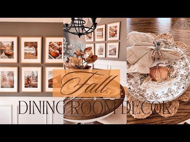 COZY FALL 2024 DECORATE WITH ME || FALL DINING ROOM DECORATING IDEAS