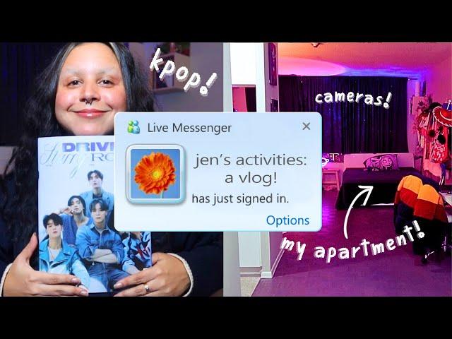  jen's activities - a vlog! : studio apartment tour! decor, kpop albums, cameras  | y2k aesthetic⭐