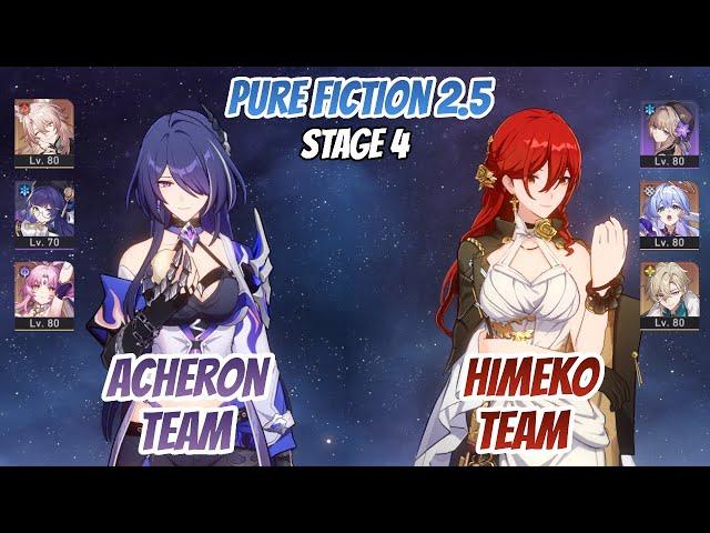 Acheron Team & Himeko Herta Team Pure Fiction Stage 4 (3 Stars) | Honkai Star Rail