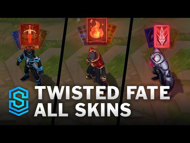 Twisted Fate All Skins | Twisted Fate VFX Update | League Of Legends