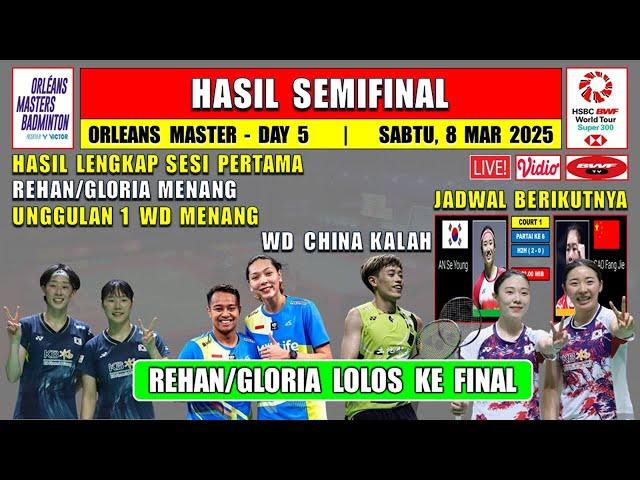 UNGGULAN CHINA KALAH ~ Hasil Semifinal Orleans Master 2025 Hari Ini ~ REHAN/GLO LOLOS KE FINAL