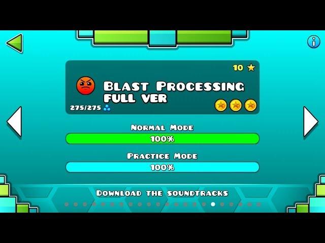 Geometry Dash - Blast Processing (FULL VER) All Coin /  Partition