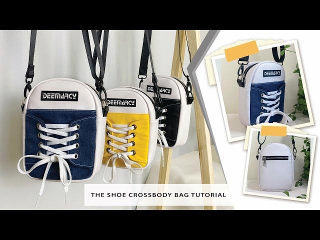 The Shoe Crossbody Bag | Zippered Pocket Bag Tutorial | #Deemarcy