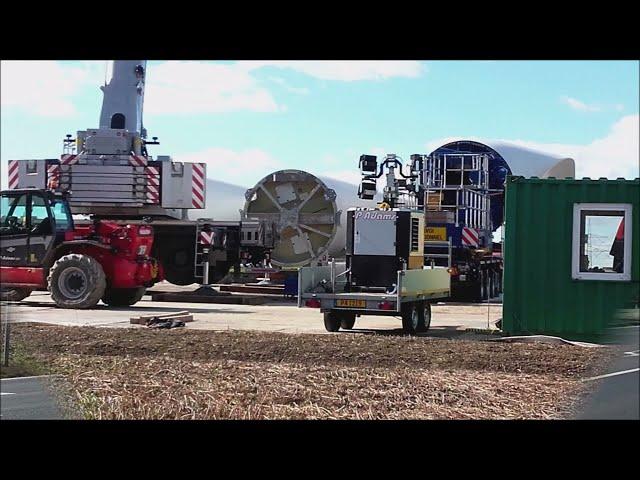 Letzter Windkraft Schwerlasttransport Rotorblatt Flügel Freiberg Kleinschirma Windrad 03./04.04.2025