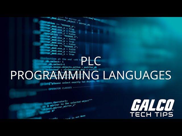 PLC Programming Languages - A Galco TV Tech Tip | Galco