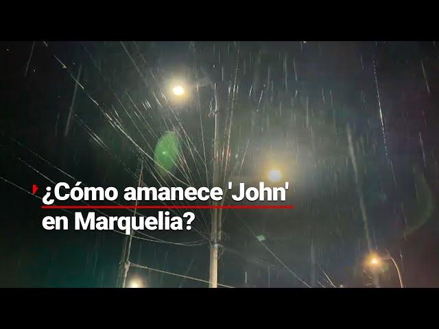 EL HURACÁN 'JOHN' EN MARQUELIA | Nuevo impacto tras casi un año de 'Otis' | EN VIVO desde Acapulco