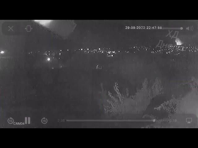 [CCTV] The arrival of shelling during night in the region if Dnipro.
